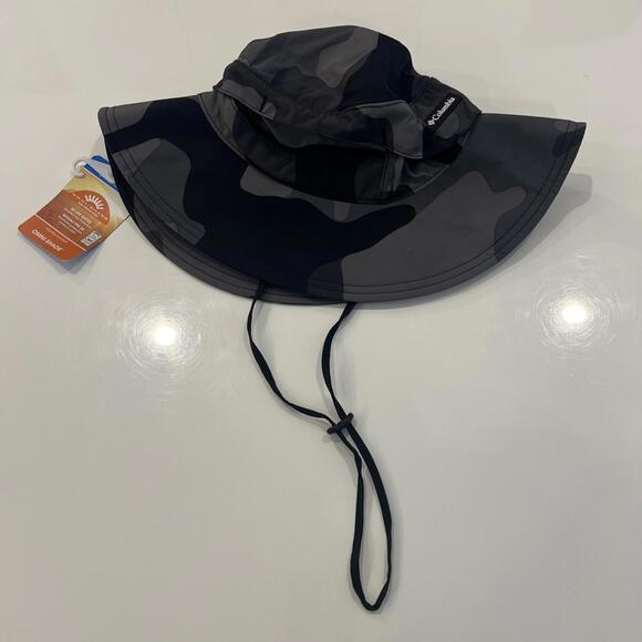 Columbia Bora Bora Printed Black Mod Camo Booney Bucket Hat Beach Cap S/M - Picture 5 of 6